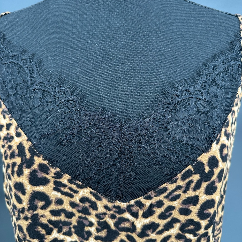 #66- Idyllwind Leopard Print Cami with Lace Size L - Picture 2 of 7
